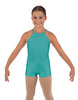 Solid Lycra Halter Binding Biketard