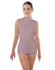 Solid Lycra Tneck Sleeveless Open Back Biketard