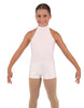 Solid Lycra Halter Collar Biketard