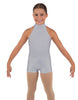 Solid Lycra Halter Collar Biketard