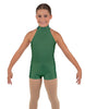 Solid Lycra Halter Collar Biketard