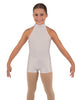 Solid Lycra Halter Collar Biketard