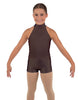 Solid Lycra Halter Collar Biketard