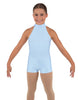 Solid Lycra Halter Collar Biketard