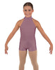 Solid Lycra Halter Collar Biketard