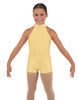 Solid Lycra Halter Collar Biketard