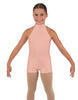 Solid Lycra Halter Collar Biketard