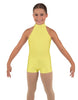 Solid Lycra Halter Collar Biketard
