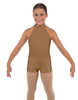 Solid Lycra Halter Collar Biketard