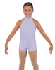 Solid Lycra Halter Collar Biketard