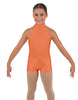 Solid Lycra Halter Collar Biketard