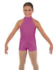Solid Lycra Halter Collar Biketard