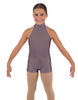 Solid Lycra Halter Collar Biketard
