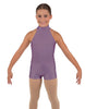 Solid Lycra Halter Collar Biketard