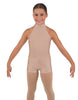 Solid Lycra Halter Collar Biketard