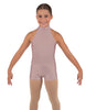 Solid Lycra Halter Collar Biketard