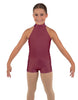 Solid Lycra Halter Collar Biketard