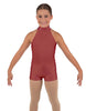 Solid Lycra Halter Collar Biketard