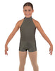Solid Lycra Halter Collar Biketard