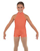 Solid Lycra Halter Collar Biketard
