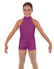 Solid Lycra Halter Collar Biketard