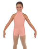Solid Lycra Halter Collar Biketard