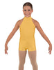 Solid Lycra Halter Collar Biketard