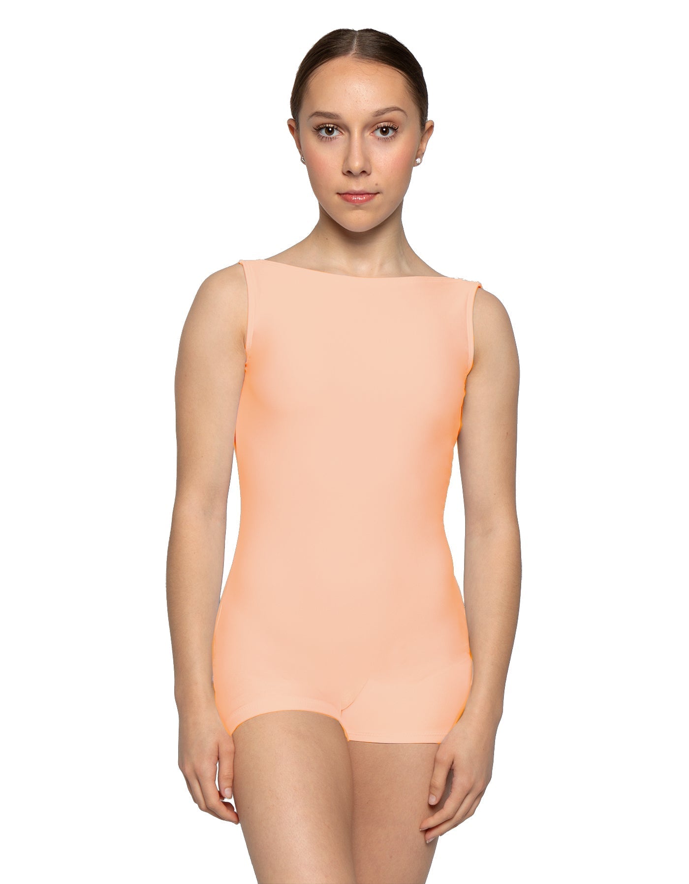Solid Lycra Boatneck Tank Biketard