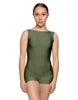 Solid Lycra Boatneck Tank Biketard