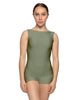 Solid Lycra Boatneck Tank Biketard