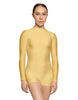 Solid Lycra LS Tneck Zipper Back Biketard