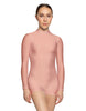 Solid Lycra LS Tneck Zipper Back Biketard