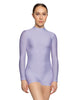 Solid Lycra LS Tneck Zipper Back Biketard