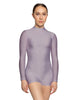 Solid Lycra LS Tneck Zipper Back Biketard