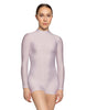 Solid Lycra LS Tneck Zipper Back Biketard