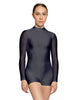 Solid Lycra Tneck LS Open Back Biketard