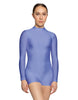 Solid Lycra Tneck LS Open Back Biketard