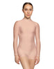Solid Lycra Tneck LS Open Back Biketard