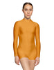 Solid Lycra Tneck LS Open Back Biketard