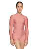 Solid Lycra Tneck LS Open Back Biketard