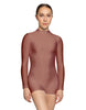 Solid Lycra Tneck LS Open Back Biketard
