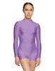 Solid Lycra Tneck LS Open Back Biketard