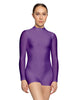Solid Lycra Tneck LS Open Back Biketard