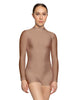 Solid Lycra Tneck LS Open Back Biketard