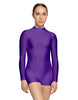 Solid Lycra Tneck LS Open Back Biketard