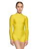 Solid Lycra Tneck LS Open Back Biketard