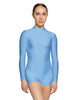 Solid Lycra Tneck LS Open Back Biketard
