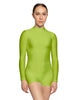 Solid Lycra Tneck LS Open Back Biketard