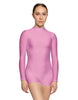 Solid Lycra Tneck LS Open Back Biketard