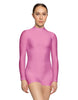 Solid Lycra Tneck LS Open Back Biketard